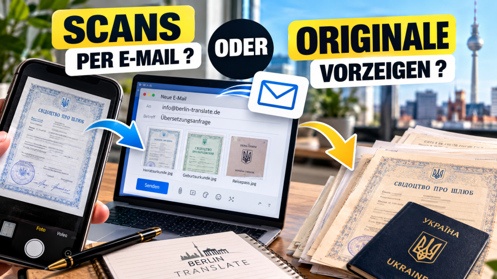 Scans per E-Mail oder Originale_